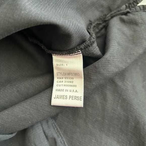 James Perse Women’s Black Cotton V-Neck Long Sleeve Top Size 1 - Picture 9 of 12